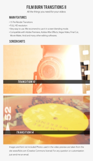 Template, Full Hd, Optical Flares, Leaks, Retro, Hipster, - Film