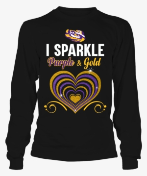 I Sparkle Purple Gold Lsu Tigers Shirt - Hurricane Heart