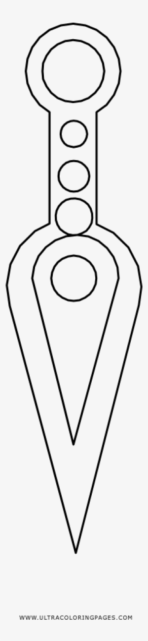 Kunai Coloring Page - Line Art