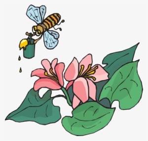 Bee With Pollen Clip Art At Clker - Bees And Pollen Clipart