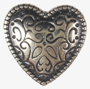1696 33 Bnk - Metal Heart Buttons