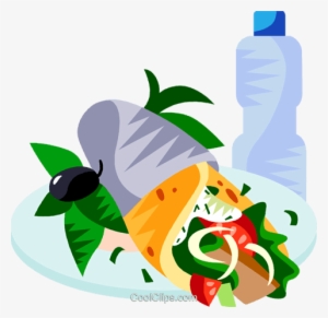 Eu European Cuisine Gyro Royalty Free Vector Clip Art - Healthy Food Clip Art