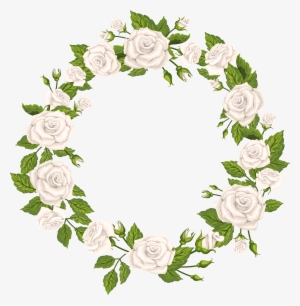 Graphic Freeuse Stock White Png Clip Art Gallery Yopriceville - White Rose Wreath Png