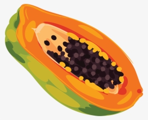 Picture Freeuse Fruit Clip Art Yellow Hand Painted - Papaya Clipart