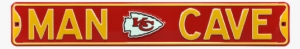 Kansas City Chiefs “man Cave” Authentic Street Sign - Man Cave Kansas City Chiefs Street Sign
