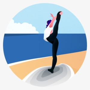 A Graceful Lady Striking Pose Next To - Illustration