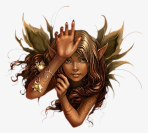 Fantasy Fairy Head Golden Picture - Fairy Png Transparent
