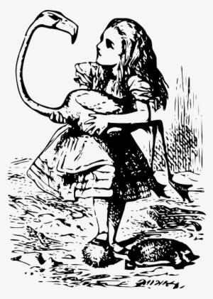 Outline, Drawing, Silhouette, Girl, Cartoon, Fantasy - Alice's Adventures In Wonderland Croquet