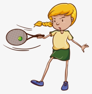 Tennis Girl Royalty - Tennis Game Cartoon