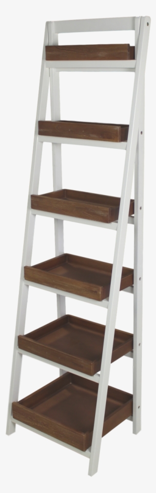 Ladder Shelf - White/brown
