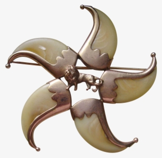 A Fine Victorian Tiger Claw Brooch Mounted In 10k Gold