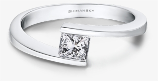 Shimansky My Girl Solitaire Overlap Engagement Ring