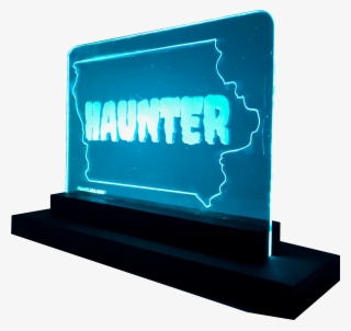 Haunter Illuminated Desk Sign- Multi Colored Rgb