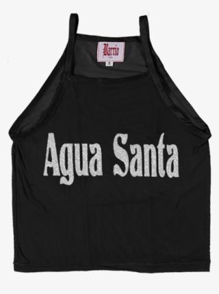 Agua Santa Black Glitter Top