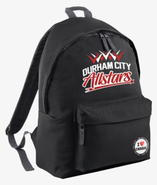 Black Durham City Allstars Backpack With Glitter Red