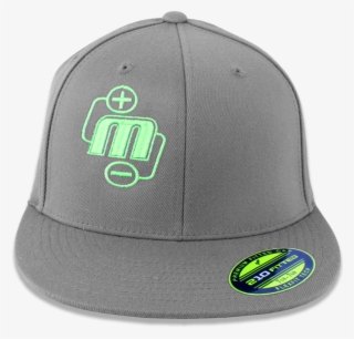Mechman Embroidered Gray Flexfit 210 Flatbrim Fitted