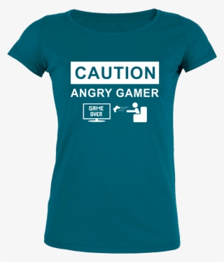 Angry Gamer T-shirt Stella Loves Girlie Diva Blue