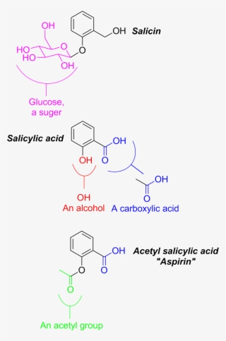 The Different Structures Of Salicin, Salicylic Acid