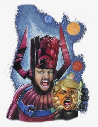 Galactus Destroys Planet Trump Womens Longsleeve Shirt