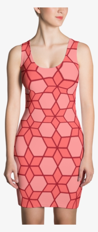 Pink Chainmail Pattern Sublimation Cut & Sew Dress