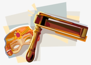 Vector Illustration Of Purim Noisemaker Gragger And