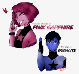Uraraka Ochako As Pink Sapphire Iida Tenya As Sodalite