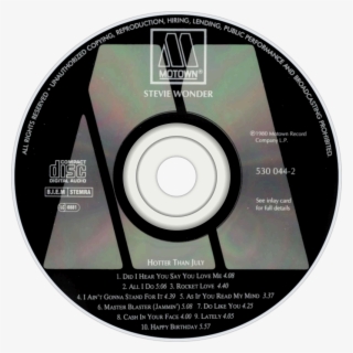 Stevie Wonder Hotter Than July Cd Disc Image