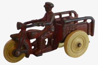 Hubley 1920's Motorcycle Toy, Harley Davidson Crash