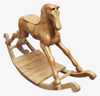 Carved Oak Rocking Horse