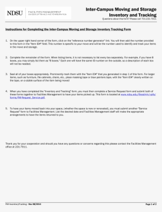 Blank Inventory List Main Image