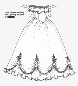 This Dress Will Fit Yesterday's Paper Doll - Ball Gown Dress Drawings