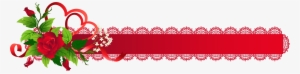 Red Rose Border Png - Rose Banner Png