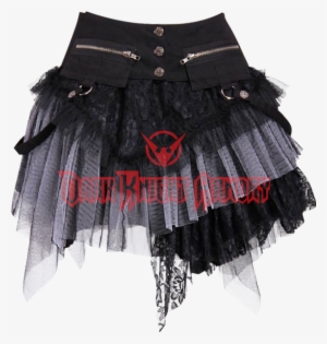 Gothic Short Layered Handkerchief Skirt - Skirt Png