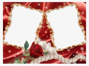 Red Rose Border Png - Couple Photo Frame Png