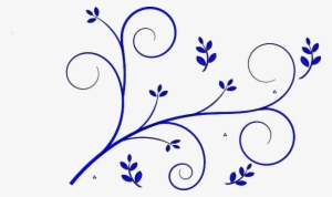 Cool Design Clipart - Vine Line Drawing Flower