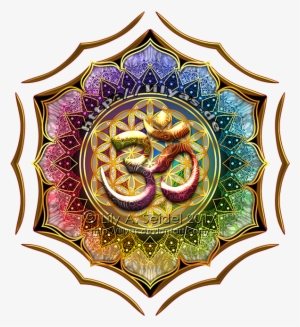 Flower Of Life Lotus Om Mandala By Lilyas - Om Namah Shivaya Png