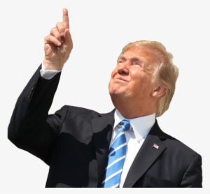 Trump Pointing While Staring At Eclipse - Eyes Damaged From Eclipse