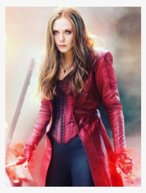 Civil War Scarlet Witch Red Leather Coat - Scarlet Witch Black Panther