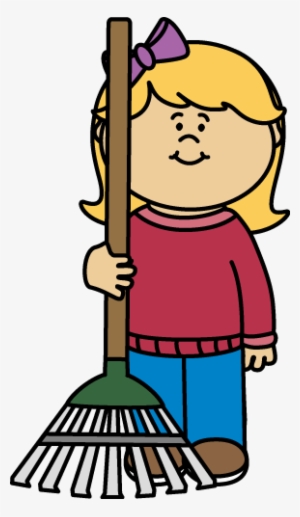 Girl With A Rake Clip Art - Rake Clip Art