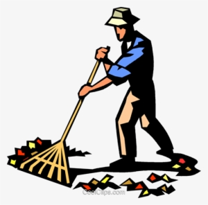Raking Leaves - Street Sweeper Clipart Png
