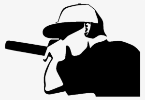 Rapper Silhouette Png Banner - Hip Hop Rapper Silhouette Png