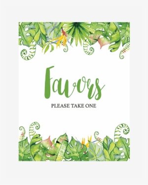 Luau Party Favors Sign Download By Littlesizzle - Troical Headband Station Sign