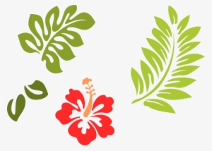 Clipart Leaves Luau Leaves - Hibiscus Clip Art