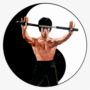 Yin Yang - Bruce - Kung Fu - Nunchuck By Gdsfgs On - Bruce Lee Nunchucks Png