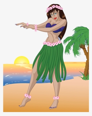 Hawaii Merrie Monarch Festival Hula Dance Illustration - Transparent Hula Dancer