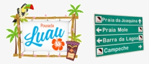 Logo Pousada Luau Campeche Placa - Banner