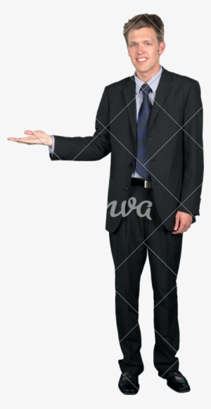 Mature Business Man Pointing - Canva