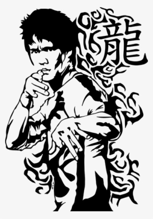 Bruce Lee Portrait Sticker - Drawing Bruce Lee Portrait