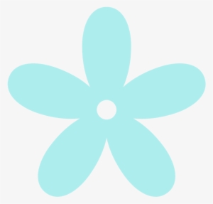 Turquoise - Light Blue Flowers Clipart