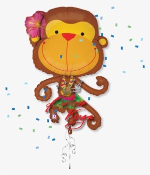 Luau Monkey - Linky Monkey Shape Balloon- 100cm